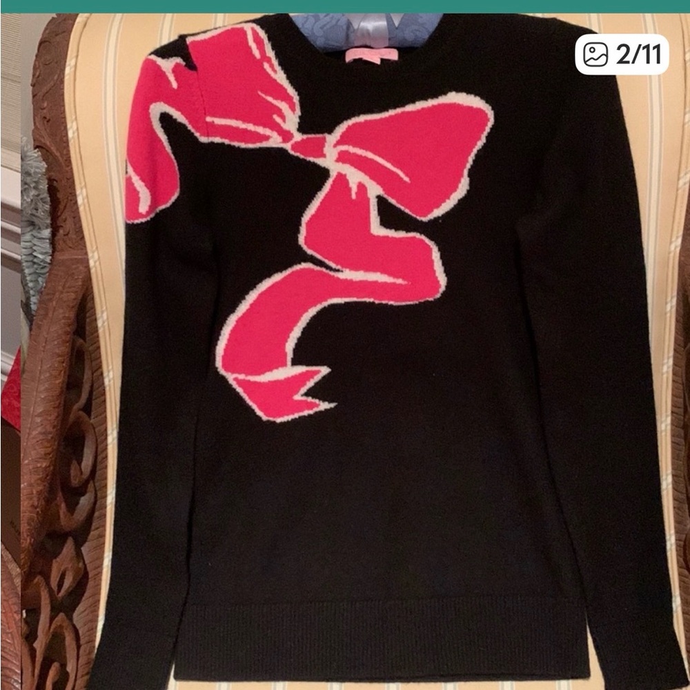 NWOT LILLY PULITZER ESTELLE CASHMERE PULLOVER CREW NECK LONG SLEEVE SWEATER SZ S - Picture 2 of 2